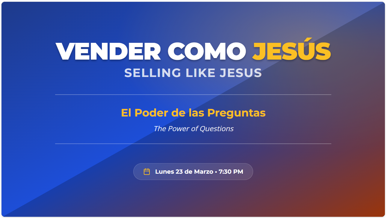 Vender Como Jesus - Zoom Marzo 23
